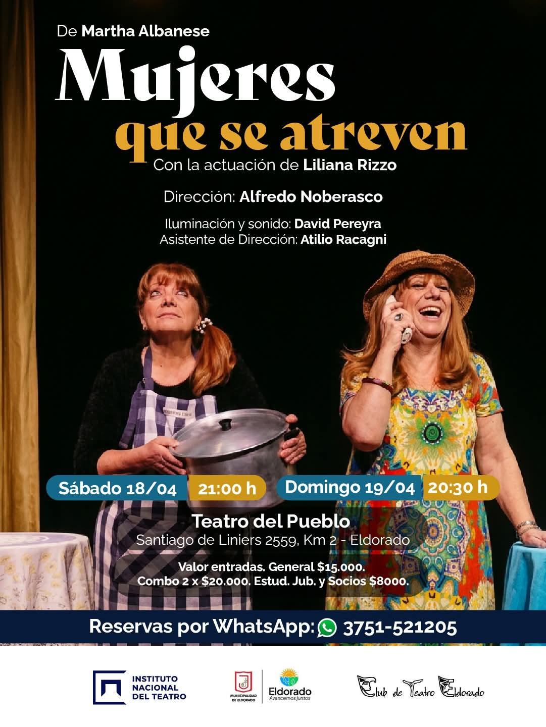 Se presentará en Eldorado la obra “Mujeres que se atreven” 2